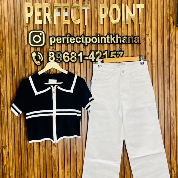 Dual Color Tops with Jeans