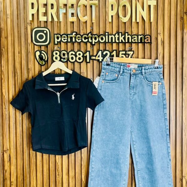 Funky Half Zip Top with Jean
