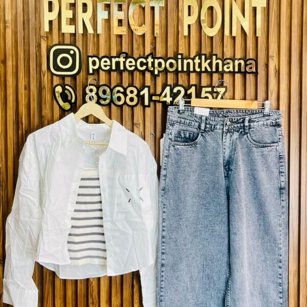Lining Two-Piece Top with Jean