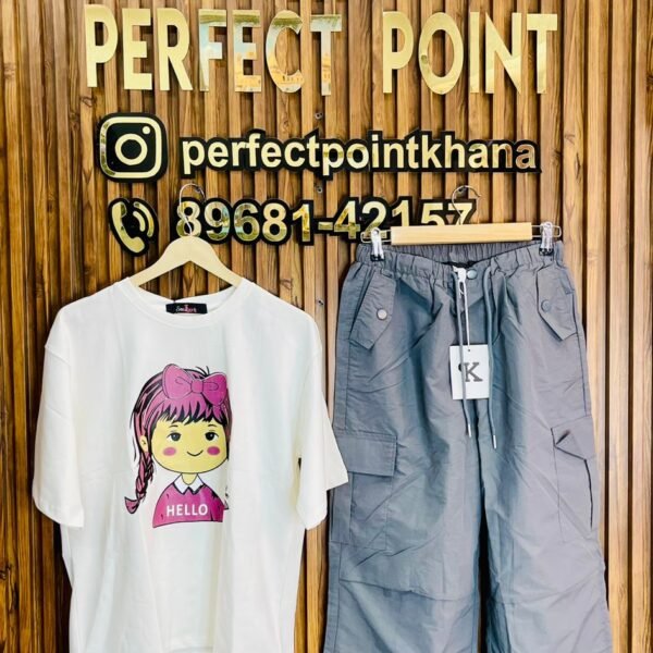 Cartoon T-Shirt with Cargo Pants