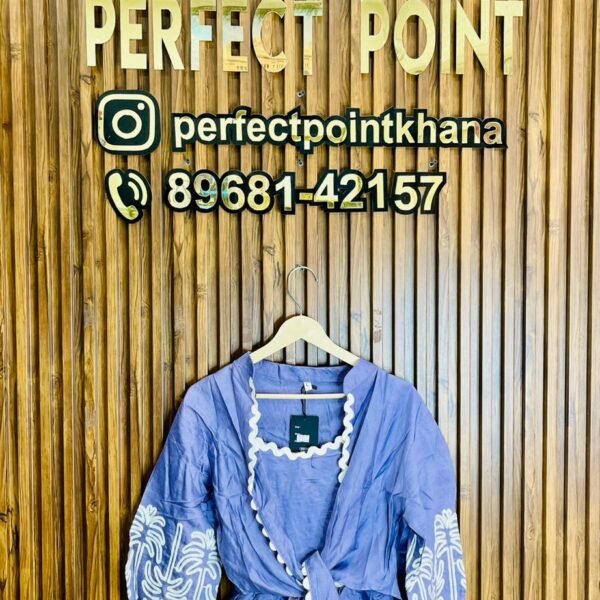 Korean Emboydri Two Peice Top