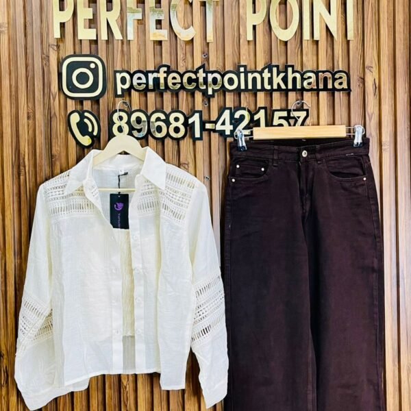 Self Net Two Pc Tops With Jeans